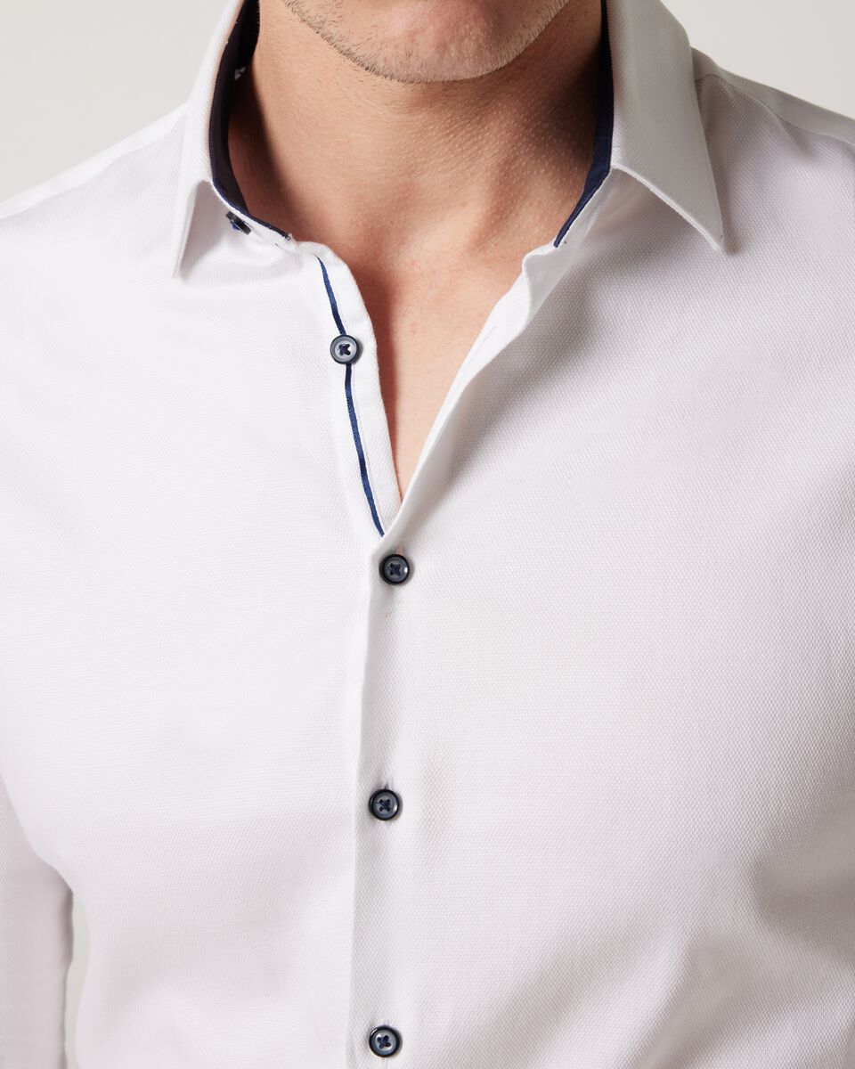 Slim Textured Long-Sleeve Shirt 